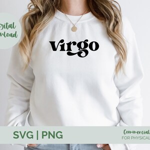 Virgo SVG PNG | Zodiac svg| Astrology svg| earth sign svg| Horoscope svg| zodiac sign svg| retro svg png| boho svg| gift for her svg