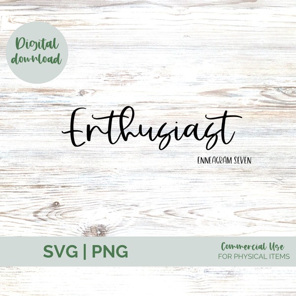 Enneagram 7 SVG Enneagram 7 Enthusiast svg Christian svg Enneagram 7 svg for shirt Enneagram svg Enneagram gift Digital file commercial use