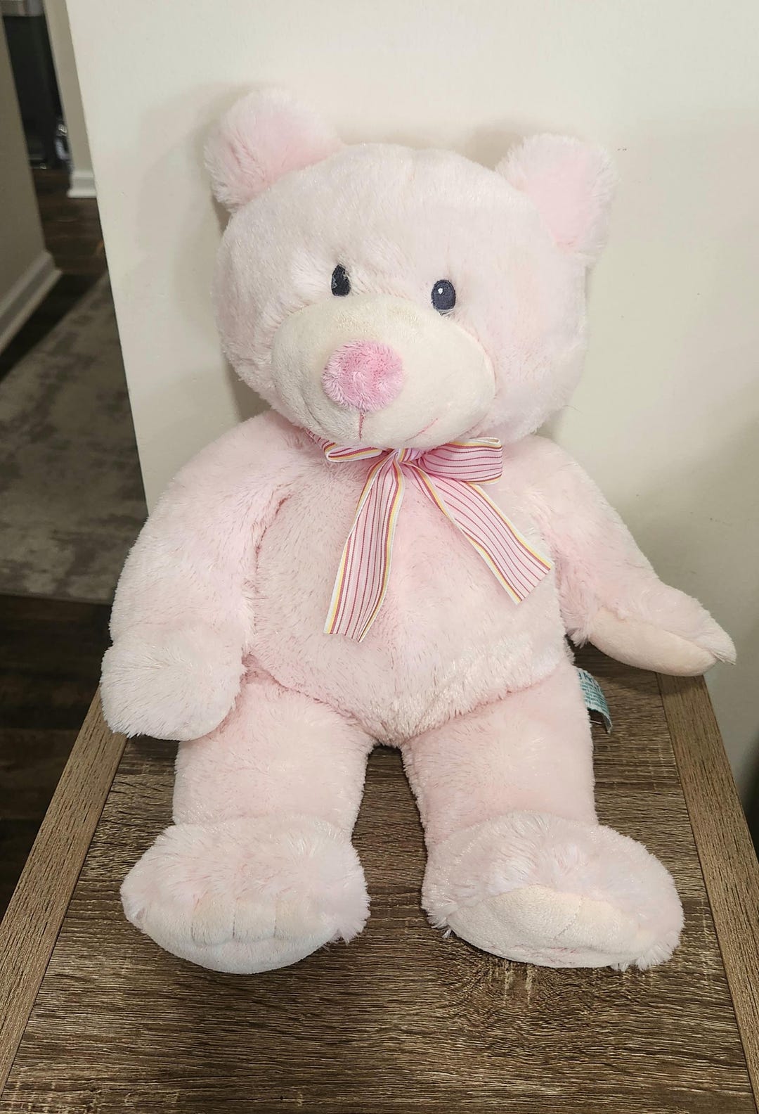 Vintage Russ Berrie Pink "my First Teddy Bear Stuffed Animal Plush Soft ...