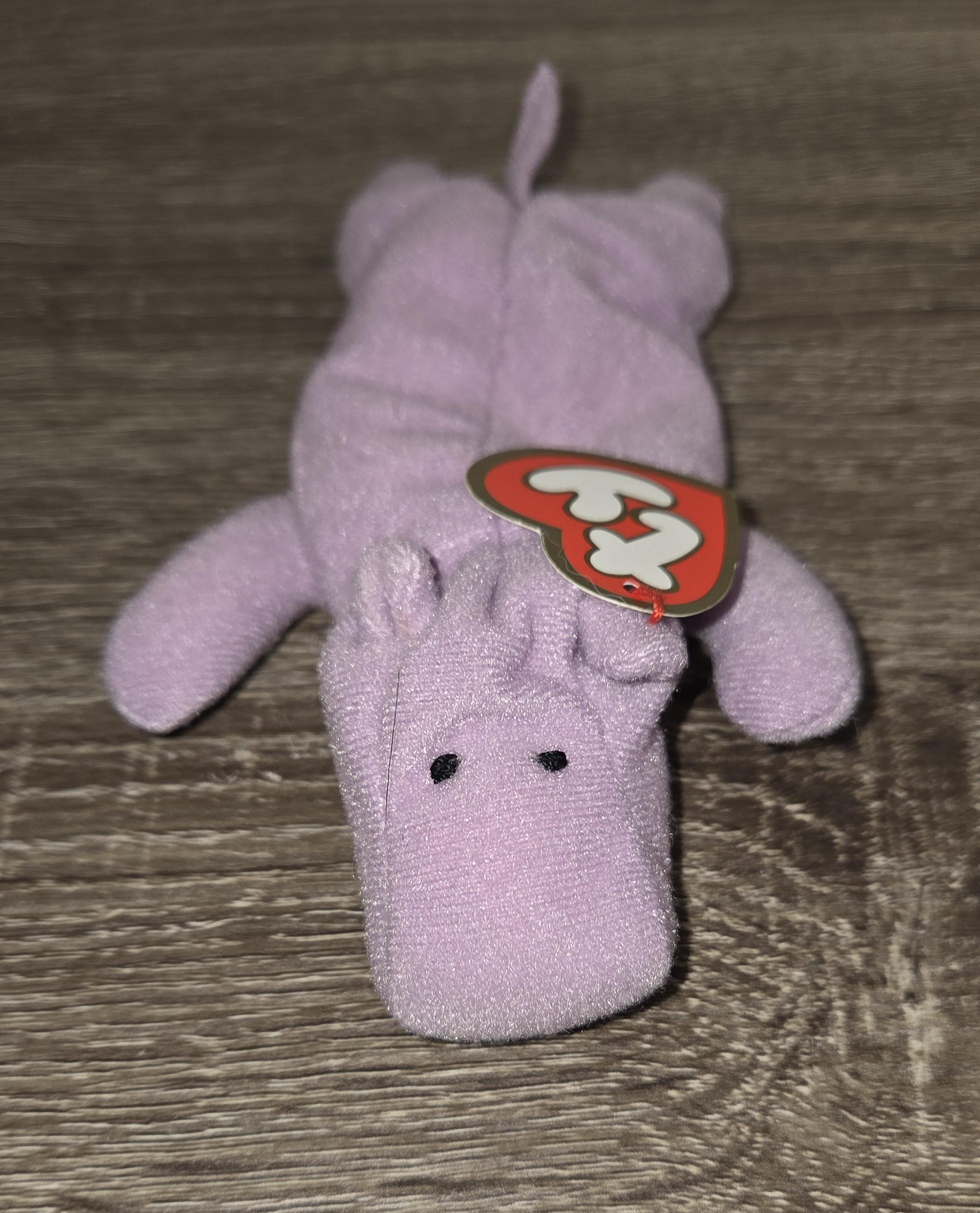 Mcdonalds Ty Teenie Beanie Babies Happy the Hippo Plush 1993 6