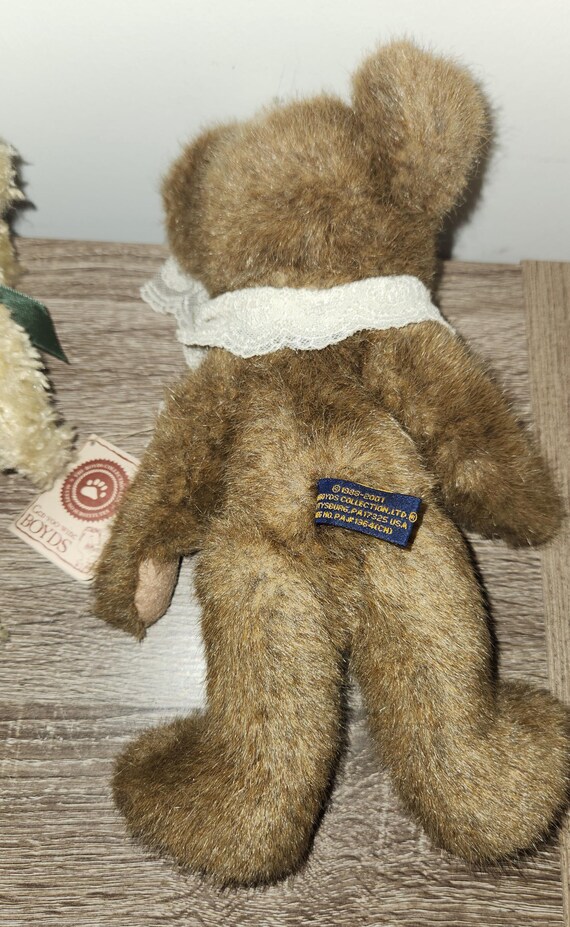 Lot of 2 Vintageplush Boyds Bears Jointed With Tags 1988 - 2001
