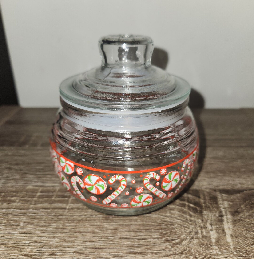 Christmas Candy Cane Jar Etsy