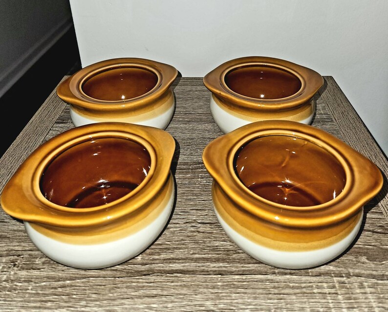 Rego China French Onion Soup Bowls With Side Handles. Set of 4 Etsy