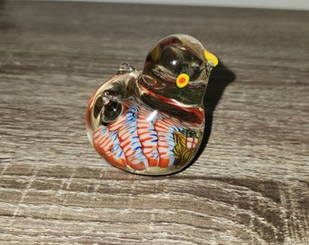 Beautiful Vintage Small Glass Bird Paperweight