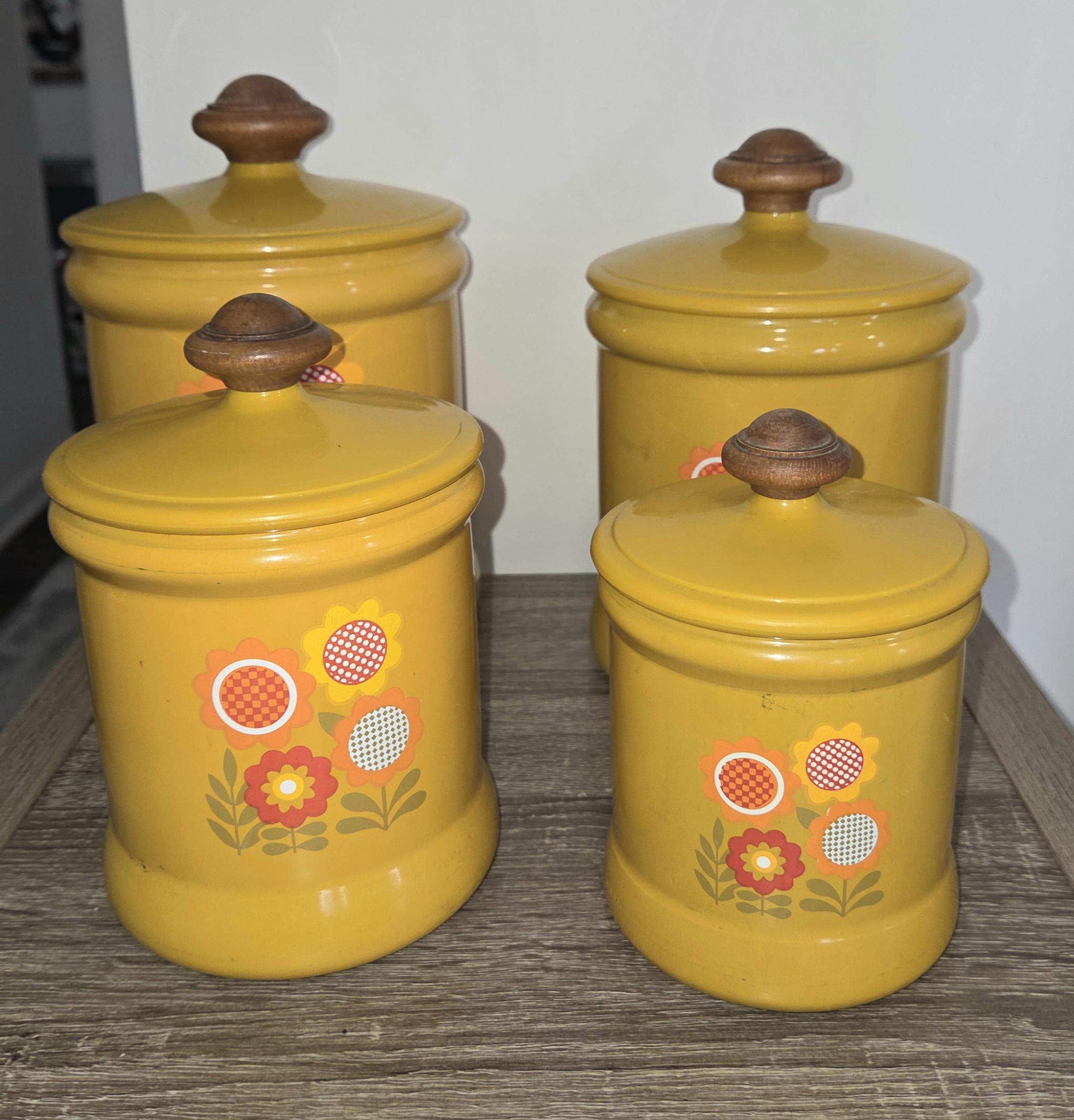 Rare Vintage Canister Set - Etsy