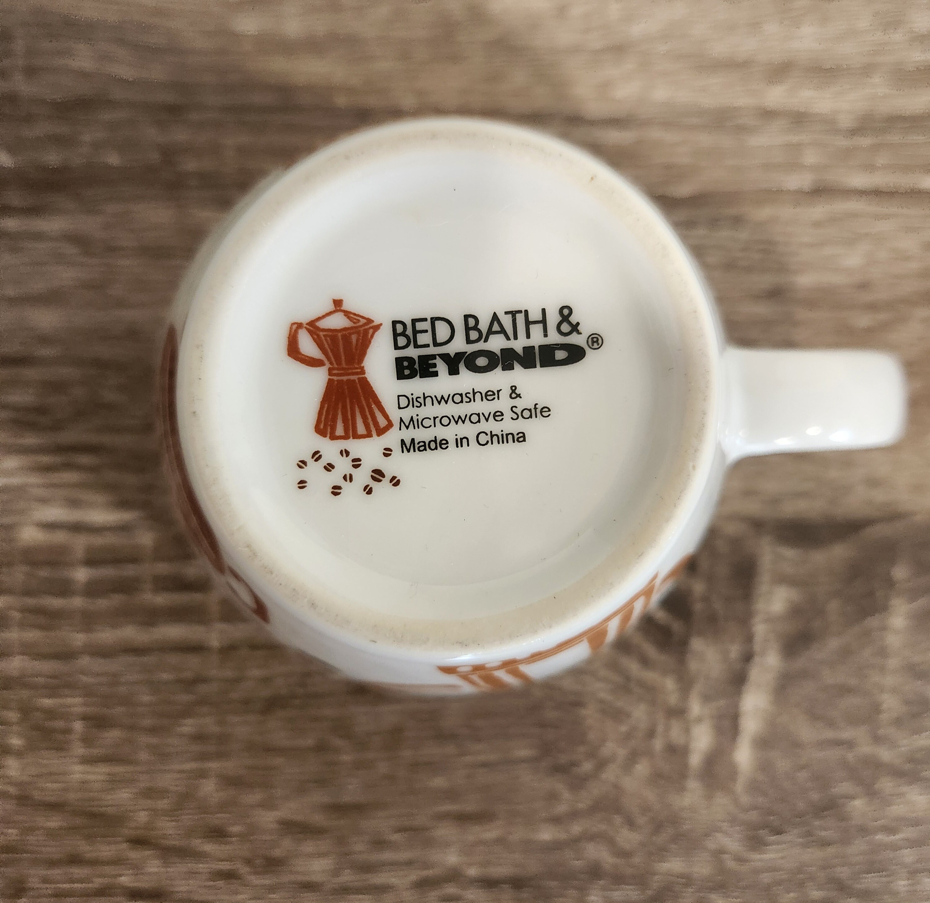 Vintage Bed, Bath & Beyond Brown/ White Coffee Mug With Bean and Percolator  Imagines - Etsy