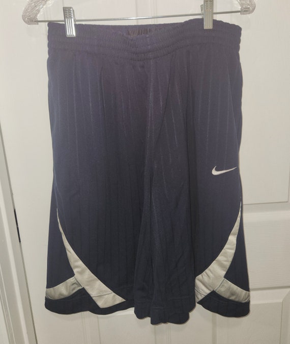 Vintage Nike Basketball Shorts Black gray Tag Mens Size Large Navy Blue Etsy