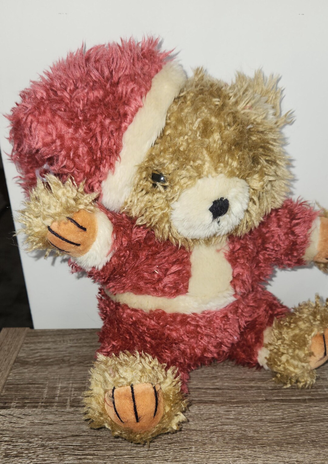 Rustic Plush Midwestern Home Products Shaggy Rustic Teddy Bear Plush Santa Suit ...