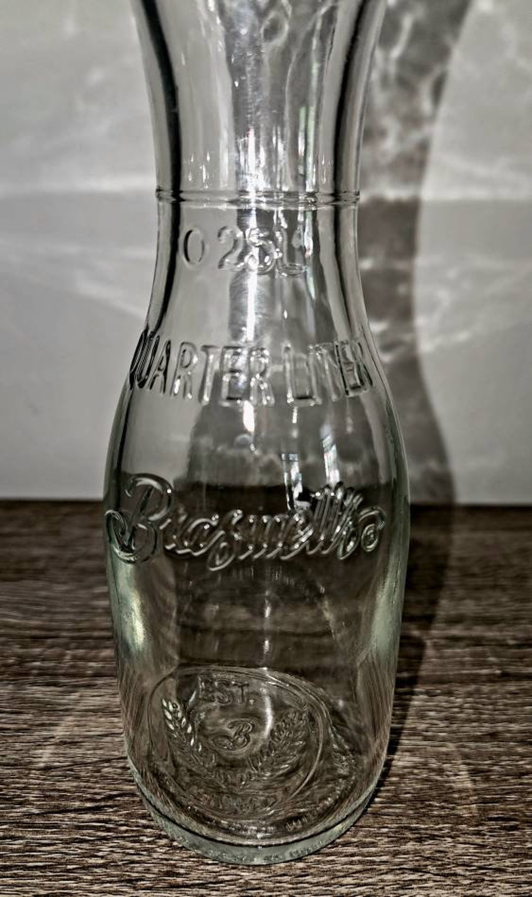 Braswell's Quarter Liter Clear Glass Etsy