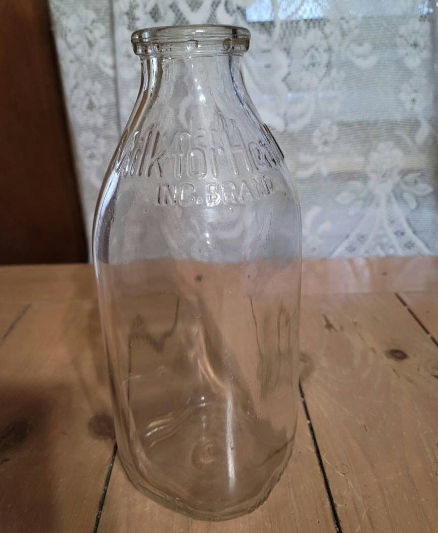 Vintage Milk for Health Glass Quart Bottle From Nashville Etsy