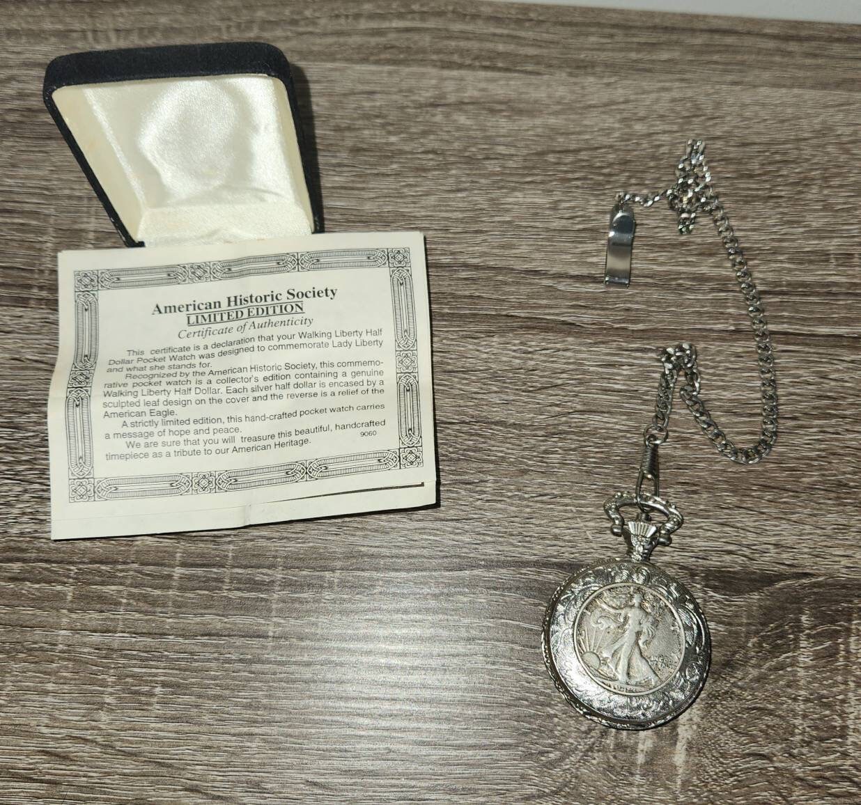 Walking liberty hotsell pocket watch