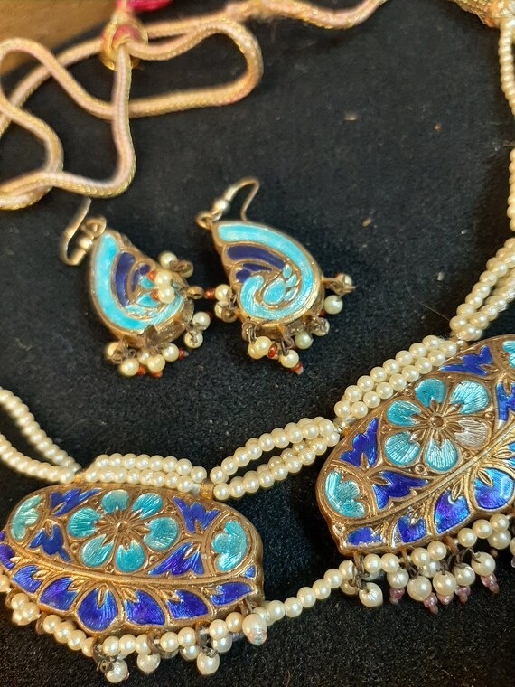 Handmade Two-Sided Hindi Wedding Jewelry Set - image 4