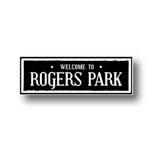 Chicago- Rogers Park neighborhood 4x10 inch screen printed wooden sign- With FREE shipping