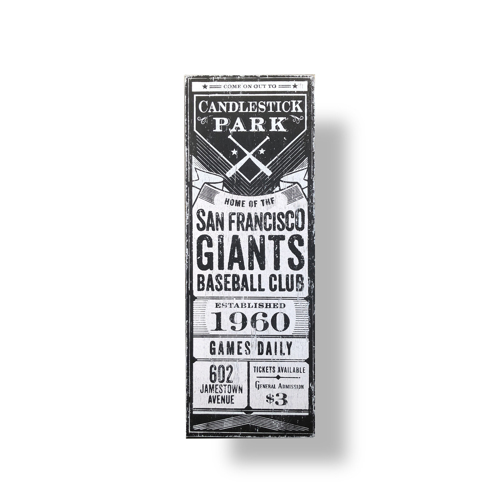 Candlestick Park San Francisco Giants Former Stadium Wood Sign Approx 8