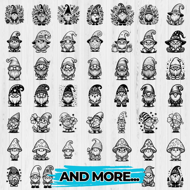 160+ Gnome SVG Bundle | Cute Gnome Cut Files | Gnome PNG Dxf PDF ...