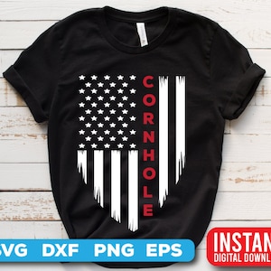 Cornhole svg - Cornhole png  - Patriotic Cornhole in USA Flag - Digital download