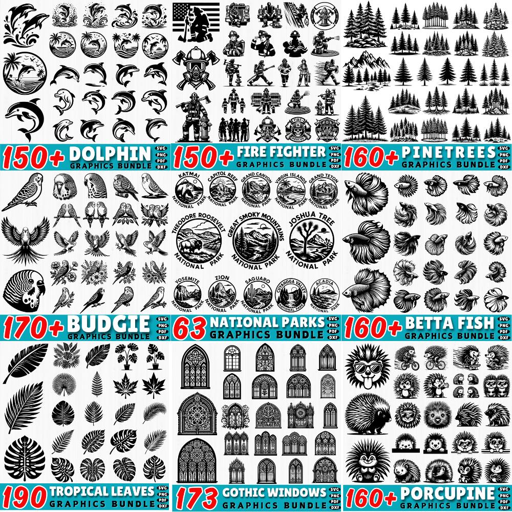 7000+ Mega SVG Bundle: Vector Cut Files, Clipart Designs (commercial ...