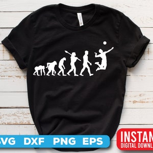 Volleyball svg- Evolution volleyball sports svg -digital download