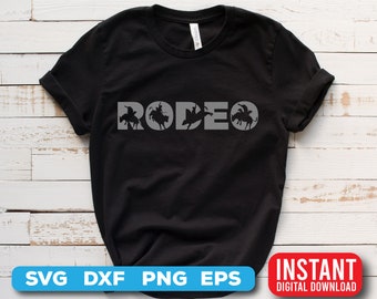Bull riding svg - Rodeo silhouette art - digital download
