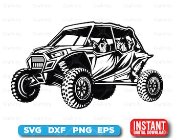 UTV Vector Art: 4-Seater SVG, PNG (Digital Download)