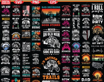 UTV svg - UTV png - 120+ side by side designs Bundle -  digital download