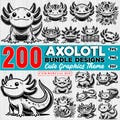200 Axolotl Graphics SVG Bundle | Axolotl SVG Files | Cute Axolotl Cricut Designs | Commercial Use Axolotl Cut Files product logo