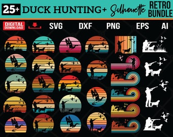 Duck Hunting Retro SVG Bundle (Digital Download)