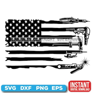 Welding SVG, Welder SVG, Artsy Welding in USA flag design, digital download
