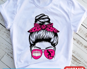 Bowling SVG - Cute Bowling female style art - digital download