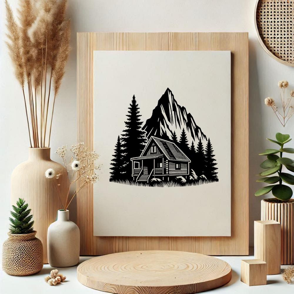 Log Cabin SVG Bundle: Rustic Forest Mountain Laser Cut Files - Etsy