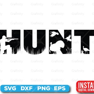 Truthahn-Jagd SVG: Jagd-Silhouette-Design (Digitaler Download)