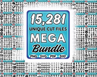 15,281 Vector Cut files MEGA BUNDLE svg | dxf cricut cut files | craft clipart pack | commercial use svg design set for silhouette