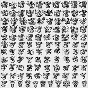 300+ Baby Dragon Graphics SVG Bundle, Baby Dragon cut files for Cricut, Tribal Dragon Clipart, png,svg, and pdf, Instant Digital download image 9