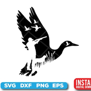 Duck Hunting svg - hunting svg  - Duck hunting silhouette cut file - Digital download