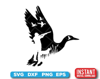 Duck Hunting svg - hunting svg  - Duck hunting silhouette cut file - Digital download