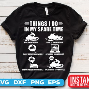 Snowmobile Spare Time SVG: Winter Sports Arts (Digital Download)