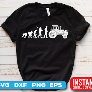Tractor SVG - Farm tractor SVG - Cool Artsy style graphics Tractor Evolution - Digital download