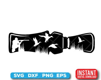 Duck Hunting svg - hunting svg  - Duck hunting arts Creative Duck call silhouette graphics for cut file - Digital download