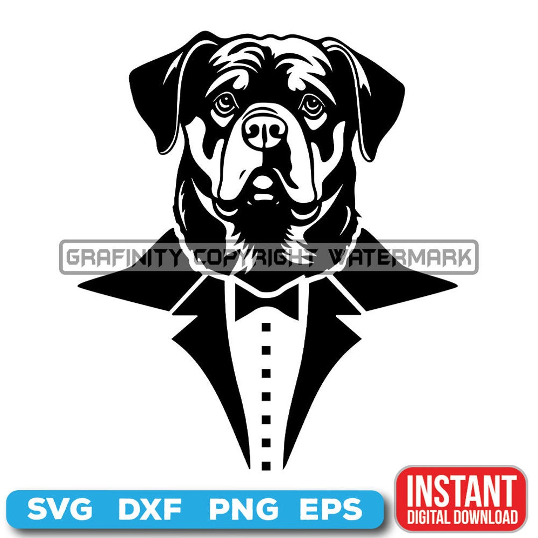 Rottweiler SVG Dog SVG Files for Cricut Rottweiler Wearing - Etsy