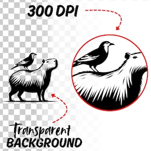 450 Kapybara SVG-paket | Söt Kapybara Clipart | Kawaii djurillustrationer | DXF-klippfiler | Direktnedladdning | Kommersiellt bruk bild 9