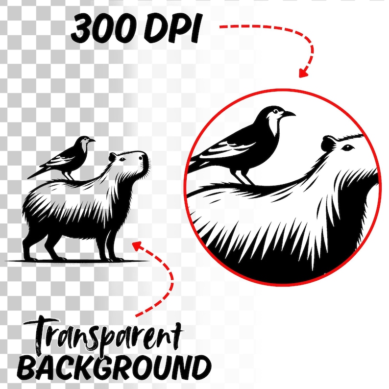 450 Kapybara SVG-paket | Söt Kapybara Clipart | Kawaii djurillustrationer | DXF-klippfiler | Direktnedladdning | Kommersiellt bruk bild 9