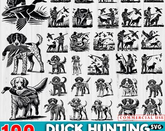 Duck Hunting SVG Bundle: 100+ Graphics with Dogs (Digital Download)