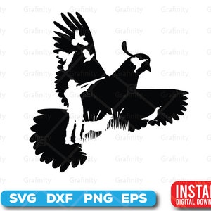 Quail hunting svg - Quail hunting artsy style - digital download