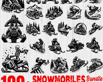 Snowmobile Graphics SVG Bundle: 100+ Laser Cut CNC Files