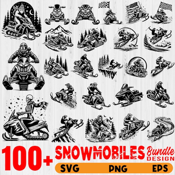 Snowmobile svg- Winter sports svg - 104+ Snowmobile Vector Bundle designs - digital download