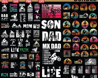 Dirt Bike SVG- Motocross SVG Bundle - 120 Dirt Bike SVG Bundle Designs + silhouette - Digital download