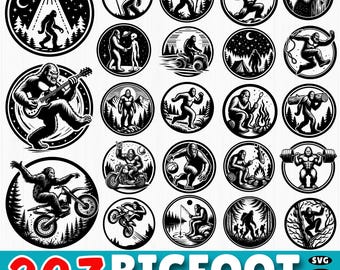 Bigfoot SVG Bundle: Sasquatch Clipart, Cricut & Silhouette Cut Files