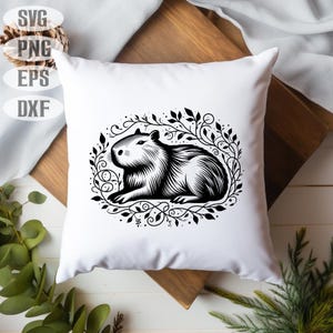 450 Kapybara SVG-paket | Söt Kapybara Clipart | Kawaii djurillustrationer | DXF-klippfiler | Direktnedladdning | Kommersiellt bruk bild 6