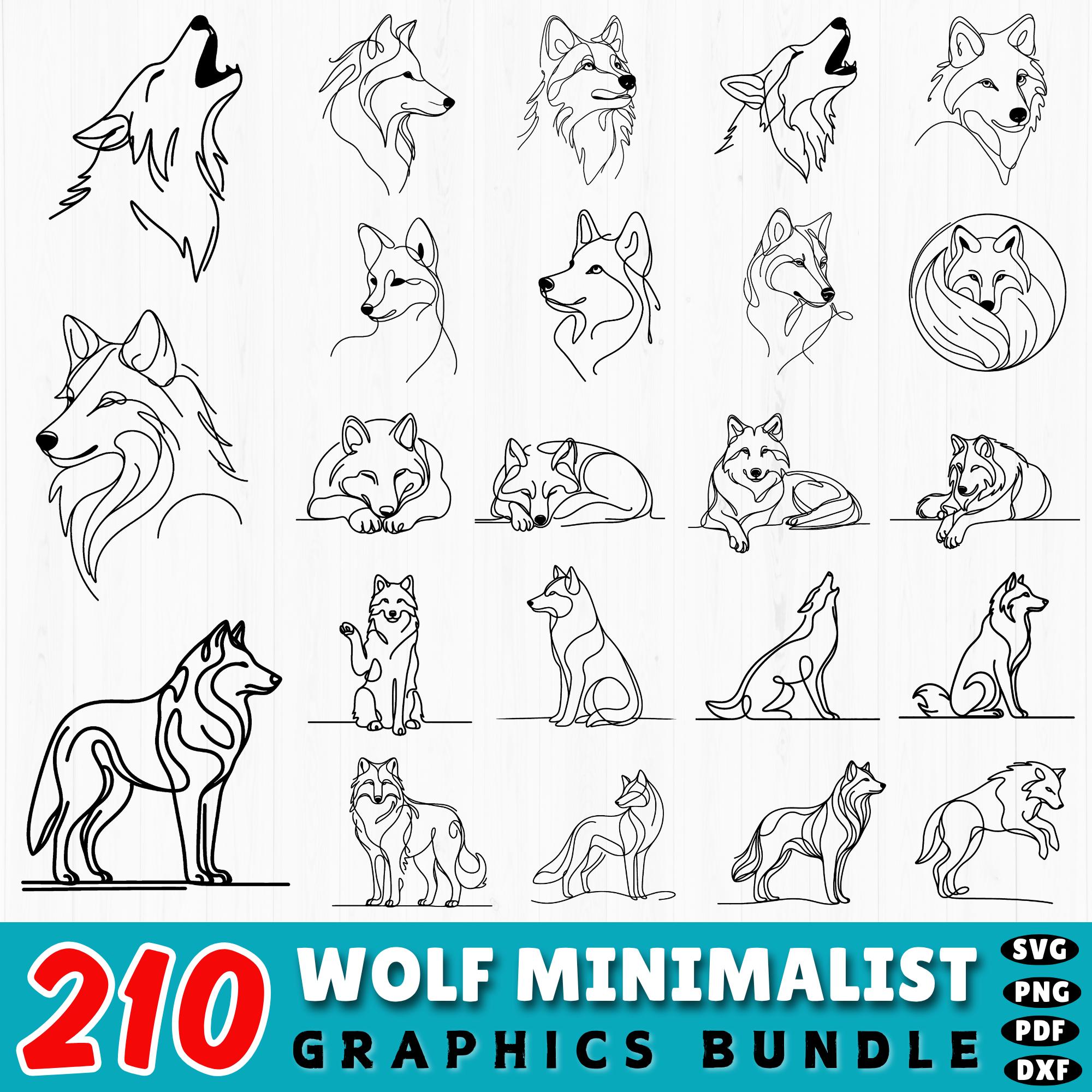 Wolf line drawing - Etsy België, image size:2000x2000