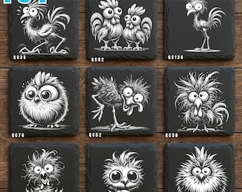 PNG-bundel Quirky Chicken: rustieke boerderijkunst (digitale download)